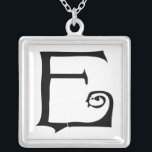 Collar de plata en Momograma<br><div class="desc">Collares de Keepsake estético inspirado en el gótico Elija ya sea un acabado dorado plateado o un Personalizado exclusivo exclusivo de plata estéril !st Navidades Boda de regalo Keepsake Wedding Party Necklaces - para cambiar el color de fondo - haga clic en personalizar - seleccione la última herramienta en el...</div>