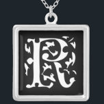 Collar de plata en Momograma<br><div class="desc">Collares Keepsake Elija ya sea el acabado plateado de oro o el Personalizado exclusivo de plata estéril !st Navidades Boda regalo Keepsake Wedding Party Necklaces - para cambiar el color de fondo - haga clic en personalizar - haga clic en editar - elija la última herramienta en el menú desplegable...</div>