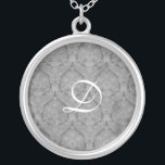 Collar de plata gris de encaje estridente<br><div class="desc">Hermoso collares de plata de estilo lace - se puede cambiar el color de fondo. Ideal como un favor de boda,  un regalo de boda,  un regalo de cumpleaños o un regalo de vacaciones.</div>