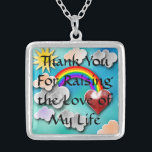Collar de regalo de suegra - Plata estridente<br><div class="desc">Gracias por despertar el amor de mi vida. Este collar de regalos es la manera perfecta de mostrar a tu suegra que la amas.</div>