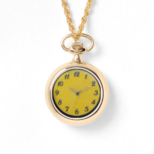 Collar de reloj con dial de limón