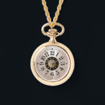collar de reloj de bolsillo de zodiaco dorado<br><div class="desc">collar de reloj de bolsillo de zodiaco dorado</div>