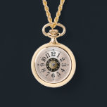 collar de reloj de bolsillo de zodiaco dorado<br><div class="desc">collar de reloj de bolsillo de zodiaco dorado</div>