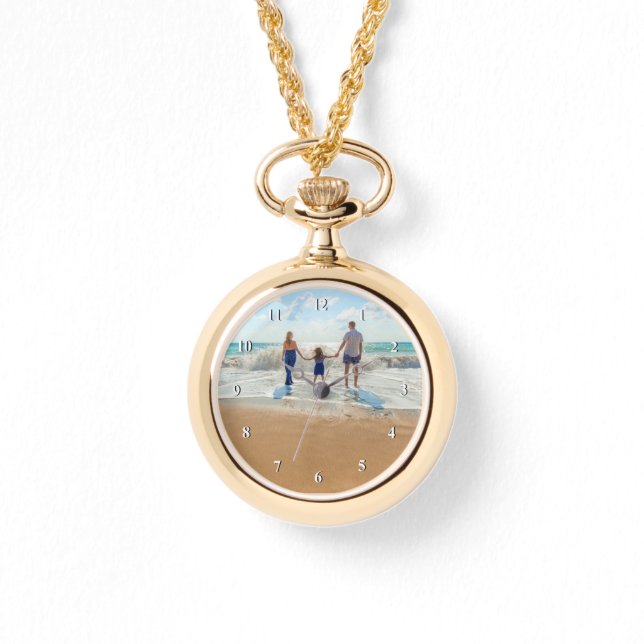 Collar de reloj de foto personalizado regalo (Anverso)