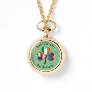 Collar de trébol personalizado armenio irlandés EE