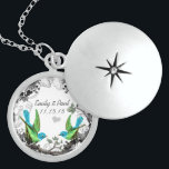 Collar del aniversario de las Aves Vintage bodas<br><div class="desc">Collares de sake Elija Plata o Plata Estridente</div>
