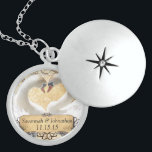 Collar del aniversario del cisne vintage<br><div class="desc">Aniversario del Boda de Cisne Keepsake Necklaces Elija o bien Silver Plated Gold o Sterling Silver Único Personalizado Personalizado Primer Navidad Regalo</div>
