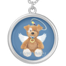 Collar del bebé del ángel del oso de peluche