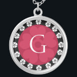 Collar del colgante de G de la letra del monograma<br><div class="desc">Muestre su orgullo en sus iniciales que llevan un colgante de la letra del monograma. El colgante de plata inicial también hace un regalo memorable para cualquier ocasión especial para la gente importante de su vida.</div>