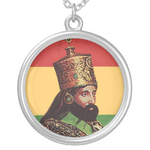 Collar del colgante de Rasta Haile Selassie