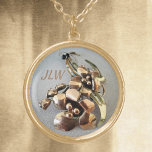 Collar del colgante del colchón del colchón del li<br><div class="desc">Este hermoso collar pendant cuenta con un broche metalizado vintage de dos tonalidades de un par de lirios y es ultra femenino y único. Personalizar este elegante collar floral con sus iniciales para un regalo realmente elegante que valorará en cualquier estilo o tamaño, dorado o plateado. Esta imagen es la...</div>