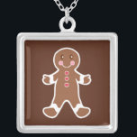 Collar del hombre de pan de jengibre<br><div class="desc">Un lindo chico de pan de jengibre decora este collar. ¡Viste a este lindo niñito durante las vacaciones,  o cualquier día! El diseño es de arte original.</div>