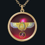 COLLAR DORADO ANTIGUA ESCÁRABE EGIPCIA/CORNUCOPIA JEWEL<br><div class="desc">Elegante joyería de esmalte dorado egipcio con grandes alas y dos maíz dorado de fondo rojo burdeos. ...  Elaboración gráfica digital por Bulgan Lumini</div>