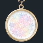 Collar Dorado *~* Color de agua Pastel Arcoiris Mandala Espiritu<br><div class="desc">MANDALA PASTEL NECKLACE - Para curadores, curación, curación de energía* Tarjeta de regalo mejorada - Curación de color de agua Curación de sanación Hermoso PASTEL DE RAINBOW SIMPLE MANDALA MINIMAL suave Esotétrico Espiritual Metafísico Nuevo Edad de ORO PLANTADO PASTEL MANDALA NECKLACE Este diseño suavemente poderoso de MANDALA funcionará bien para...</div>