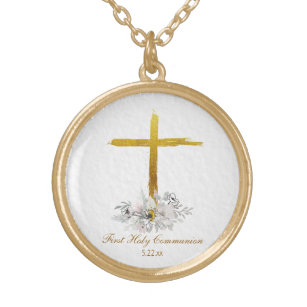 Collar Dorado *~* Confirmación cristiana de la comunión floral A