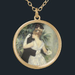 Collar Dorado Danza de la ciudad por Pierre Renoir, Bella Artes<br><div class="desc">El City Dance (1883) de Pierre Renoir es un retrato romántico y de amor al arte de arte, de estilo vintage. Los lujosos recién casados están vestidos con un esmoquin de dapper y un elegante vestido. La novia y el novio son bailarines de baile para su primer baile romántico en...</div>