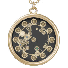 Collar dorado de oro de Steampunk