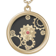 Collar dorado de oro de Steampunk