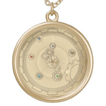 Collar dorado de oro de Steampunk