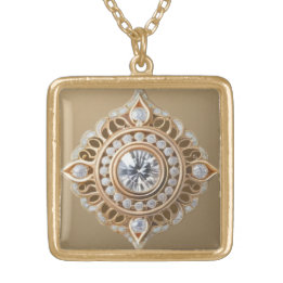 COLLAR DORADO DIAMOND & PEONY