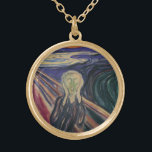 Collar Dorado El grito de Edvard Munch, el expresionismo vintage<br><div class="desc">El Scream aka Skrik (1893) de Edvard Munch es un bello cuadro artístico del expresionismo vintage. El Scream es la obra más famosa de Munch y una de las pinturas artísticas más reconocibles del mundo, y se ha interpretado ampliamente como que representa la ansiedad universal del hombre moderno. Pintada con...</div>