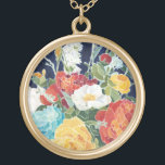 Collar Dorado Florines de medianoche<br><div class="desc">Floral</div>