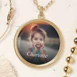 Collar Dorado Foto personalizado<br><div class="desc">Crea tu propio collar personalizado con tu imagen personalizado. Añade tu foto, diseño o arte favorito para crear algo realmente único. Para editar esta plantilla de diseño, haga clic en 'Cambiar' y cargue su propia imagen como se muestra arriba. Haga clic en el botón "Personalizar" para agregar texto, fuentes personalizares...</div>