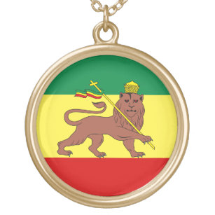 Collar Dorado León del reggae de Rasta de Judah