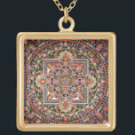 Collar Dorado Mandala Tantric tibetana del Buddhism del vintage<br><div class="desc">Diseño Tantric tibetano de la mandala del Buddhism del vintage. Un regalo significativo para invocar energía positiva,  equilibrio,  la balanza y la buena suerte.</div>