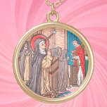 Collar Dorado Milagro de Bl. Imelda Lambertini (VVP 010)<br><div class="desc">NOTA BIEN: Dada la complejidad del diseño, el GRAN tamaño funciona mejor. Nacida en una familia noble de Bolonia, Italia, Blessed Imelda Lambertini (1322-1333) fue una niña precozmente religiosa dedicada a San Agnés de Roma; María, Reina del Cielo; y la Santa Eucaristía. A los cinco años, construyó un oratorio en...</div>