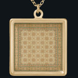Collar Dorado Mosaicos decorativos italianos por Vision Studio<br><div class="desc">Vision Studio le trae esta maravillosa huella de mosaico italiana. El verde apacible se mezcla con el marrón cálido a través de baldosas decorativas para dar tranquilidad a cualquiera que mire esta impresión. Si necesitas un poco de serenidad en tu vida o conoces a alguien que compre esta pieza hoy!...</div>