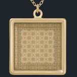 Collar Dorado Mosaicos decorativos italianos por Vision Studio<br><div class="desc">Vision Studio le trae esta maravillosa huella de mosaico italiana. El verde apacible se mezcla con el marrón cálido a través de baldosas decorativas para dar tranquilidad a cualquiera que mire esta impresión. Si necesitas un poco de serenidad en tu vida o conoces a alguien que compre esta pieza hoy!...</div>