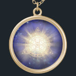 Collar Dorado *~* Ojo de Rayos de Luz de Geometría Sagrada del T<br><div class="desc">Oro Plantado - JOYAS CON INTENCIÓN (R) - Joyas Enérgicamente Mejoradas. Triángulo de Geometría Sagrada Mandala y Tercer Ojo más vigas de luz y energía. Como sanador profesional de la energía espiritual a distancia desde 2001, he aprendido, desarrollado y utilizado el poder de la intención de sanar la energía. Toda...</div>