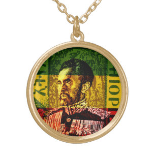 Collar Dorado Pendor Haile Selassie dorado