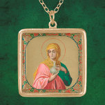 Collar Dorado Santa María Magdalena como Myrrhbearer (ORX 01)<br><div class="desc">En la Ortodoxia Oriental, Santa María Magdalena nunca fue mezclada con Santa María de Bethany, hermana de SS. Marta y Lázaro, ni con la "mujer pecadora" que nombra a Jesús en Lucas 7:36-50. Por lo tanto, no se la consideraba ni se la consideraba una prostituta reformada. En cambio, fue celebrada...</div>