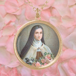 Collar Dorado Santa Teresa de Lisieux la Flor Pequeña (BJE 01)<br><div class="desc">Conocida afectuosamente como "La Flor Pequeña", San Térèse de Lisieux (1873-1897), canonizada en 1925, es uno de los santos más queridos de la Iglesia Católica. Thérèse, la más joven de los hijos de Martin, nació en una devota familia francesa: ambos padres Louis (1823-1894) y Zélie Martin (1831-1877) son venerados como...</div>