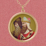 Collar Dorado SS. Cyril y Methodius (M 001)<br><div class="desc">Nota: ¡La imagen se adapta mejor a los pendantes circulares! Para optar por la forma cuadrada será necesario realizar ajustes. Se ha proporcionado un fondo de relleno dorado correspondiente. Sin embargo, si prefiere un color diferente, elimínelo para mostrar un color sólido reemplazable debajo. Reduzca la imagen para que encaje cómodamente...</div>