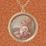 Collar Dorado Tarcio de Roma (BF 004)<br><div class="desc">Varios de los cuales se identifican como profanos, deacones o, en la mayoría de los casos, jóvenes acólitos (las cuentas varían), San Tarcio de Roma (mediados del siglo III) es venerado por su devoción al Santísimo Sacramento. Según la tradición, durante las persecuciones valerianas, el joven San Tarcio se ofreció voluntariamente...</div>