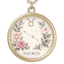TAURO ZODIACO FLORAL TONO ORO
