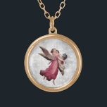 Collar Dorado *~* Vintage AP40 Los ángeles clásicos salvan a los<br><div class="desc">(ID de búsqueda AP40 para diseños similares) Transferir a otros productos si lo desea. Vintage ROUND Gold SAVE THE CHILDREN NECKLACE con dulce arte clásico de un joven chica Ángel rescatando a un niño. * Antártico Romántico de Vintage Retro Antique Enérgicamente Mejorado Angel faux Purpurina de pavimento de diamante fondo....</div>