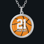 Collar el | Personalizable del baloncesto del<br><div class="desc">El nombre y el jersey del equipo del collar el | Personalizable del baloncesto del número 21 numeran. Regalo de los deportes de Guay para el jugador de básquet y el coche.</div>