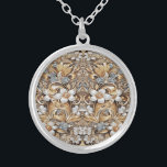 Collar floral blanco dorado decorativo<br><div class="desc">Hermoso collar floral blanco dorado decorativo</div>