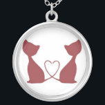 Collar gemelo de los gatos del amor<br><div class="desc">Collar gemelo de los gatos</div>