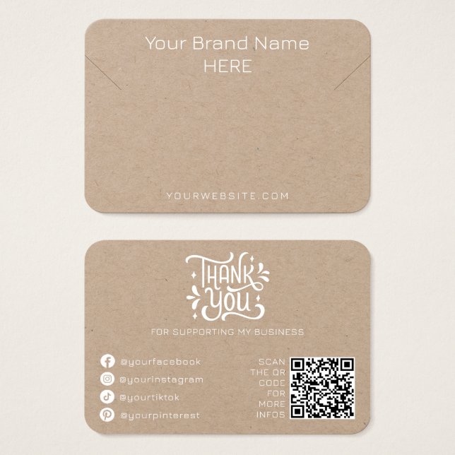 Collar moderno blanco negro muestra joyas simples (Anverso y reverso)