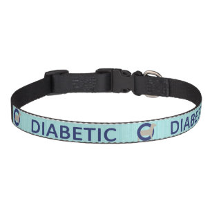 Collar Para Mascotas Alerta de perro diabético azul claro