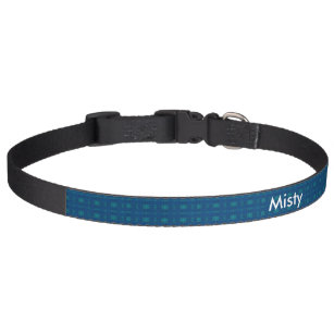 Collar Para Mascotas Collar de perro personalizado con una placa azul