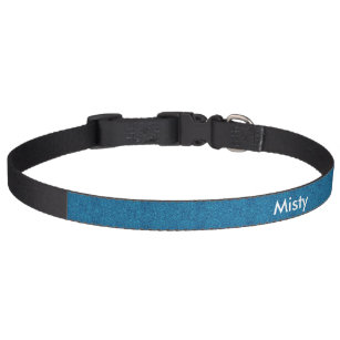 Collar Para Mascotas Collar Purpurina de perro azul falso personalizado