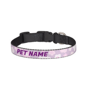 Collar Para Mascotas Daisies coloridos Nombre del Mascota del perro del