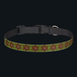 Collar Para Mascotas Estrella judía de David<br><div class="desc">Estrella roja de David con puntos negros de polka y una linda mariquita.</div>
