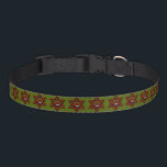 Collar Para Mascotas Estrella judía de David<br><div class="desc">Estrella roja de David con puntos negros de polka y una linda mariquita.</div>
